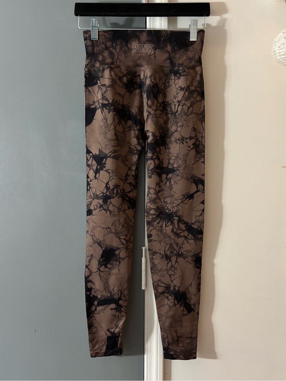 Active USA Brown and Black Tie-Dye Girls' Leggings